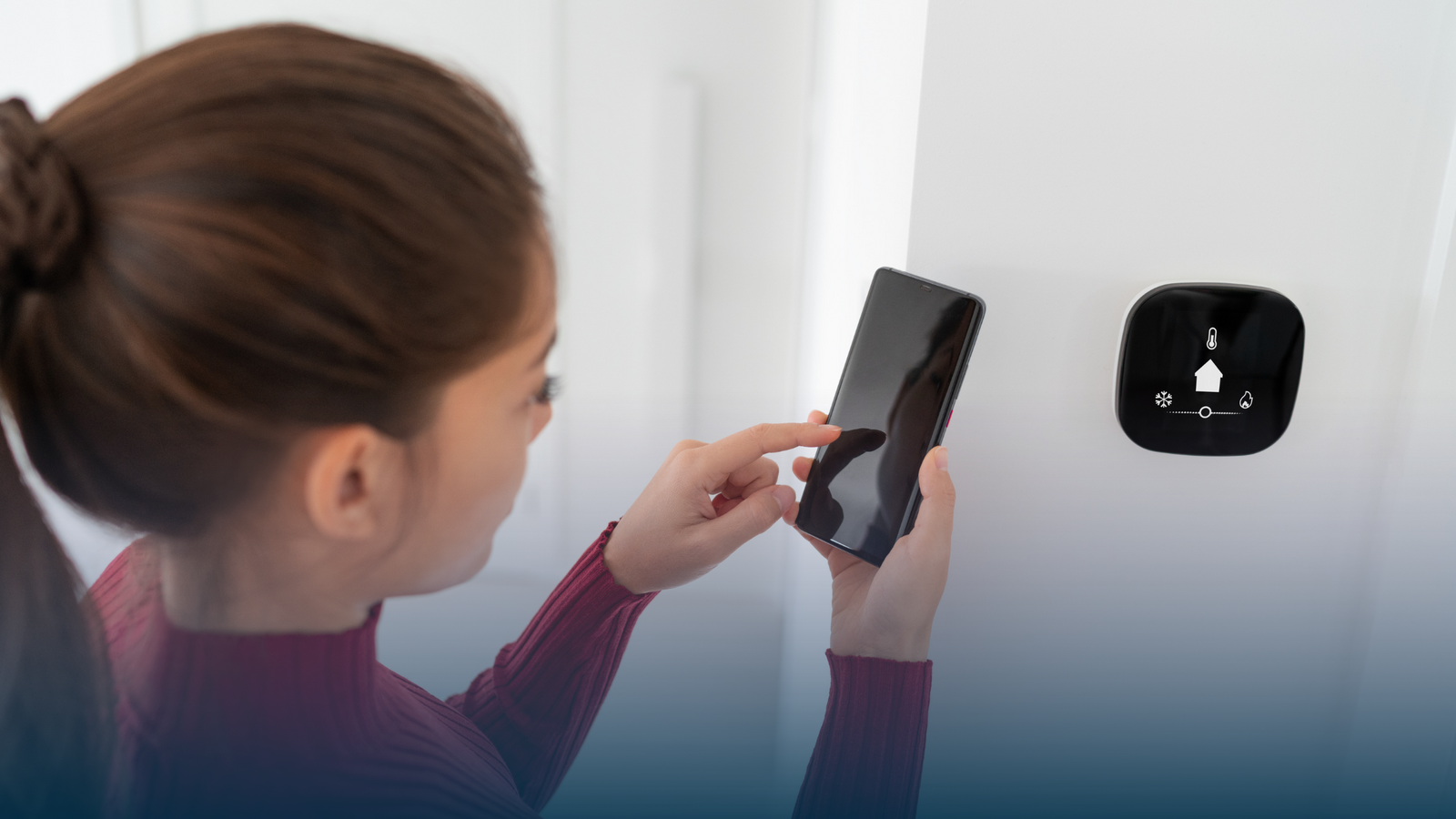 Woman with Thermostat 1Click